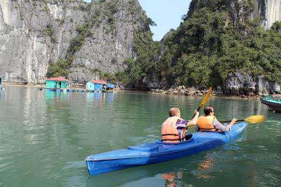 Kayaking on Halong Bay