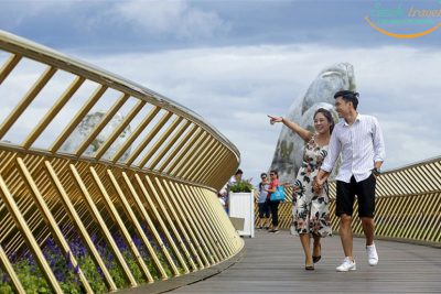 Vietnam golden bridge,golden bridge,golden bridge vietnam location,how to get to golden bridge vietnam,golden bridge da nang price,golden bridge vietnam price,golden bridge da nang location,golden bridge da nang entrance fee,hoi an to golden bridge,golden bridge vietnam how to get there, Cau Vang, Cau Vang Danang, Smile Travel